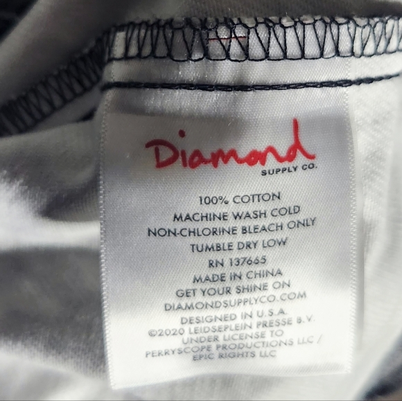 DIAMOND Supply Co. X AC/DC  World Tour Black White Men's All Over Print Jacket - Picture 3 of 16
